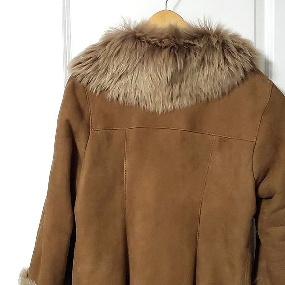 Shearling sheepskin winter coat - Picture 6 of 7